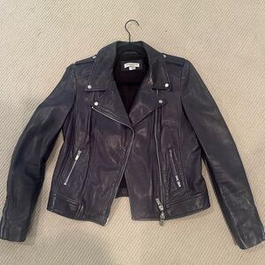Beautiful LaMarque navy, leather jacket. Size small.